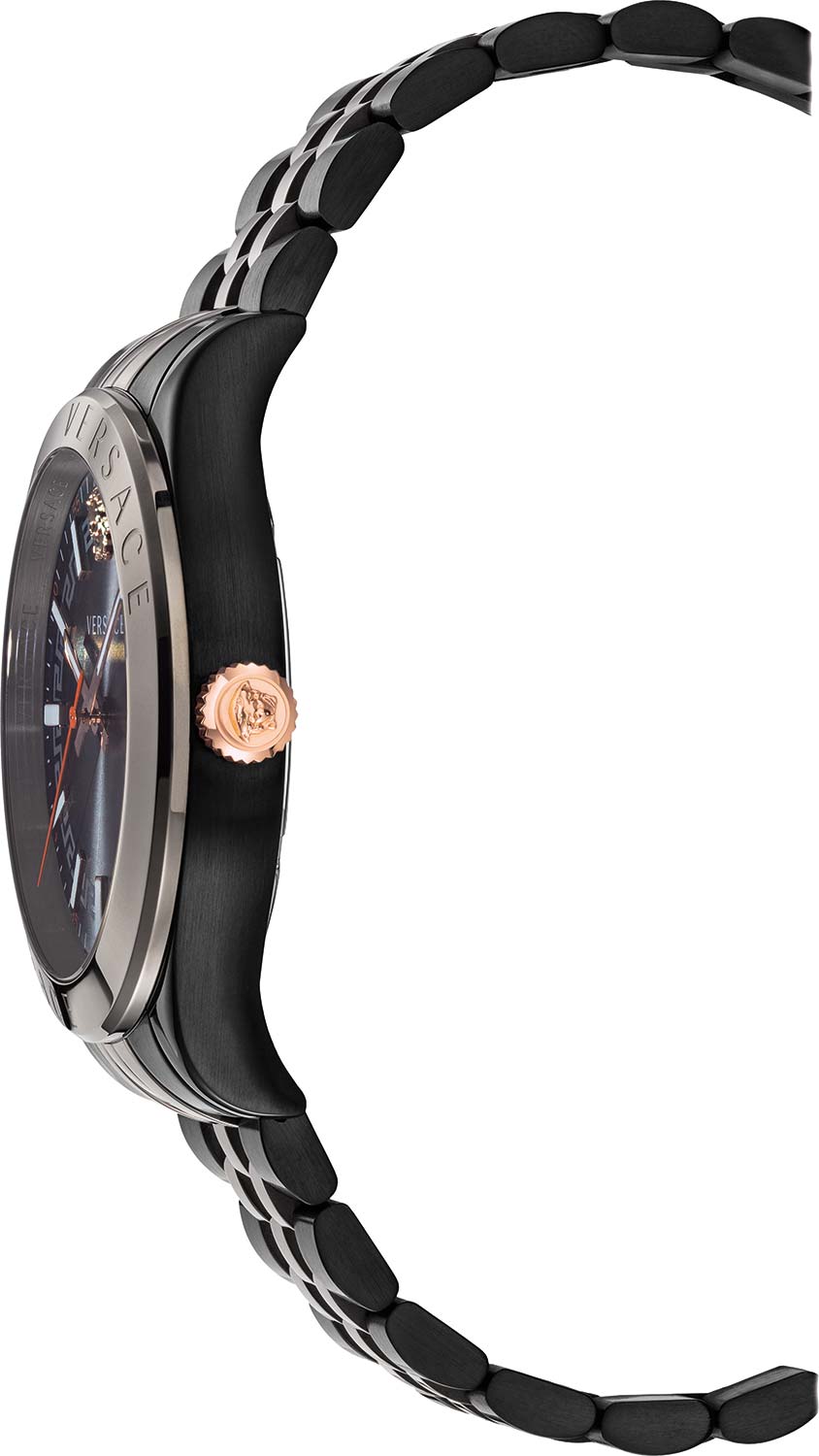  Shop Authentic Versace Hellenyium Analog Black Dial Black Steel Strap Watch For Men - VEVK00320 - Luxxuri