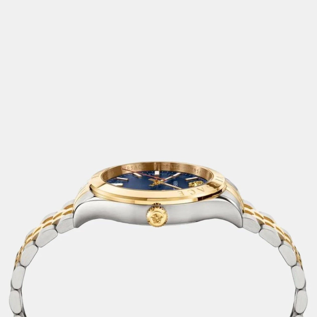  Shop Authentic Versace Hellenyium Quartz Blue Dial Two Tone Steel Strap Watch for Men - VEVK00520 - Luxxuri