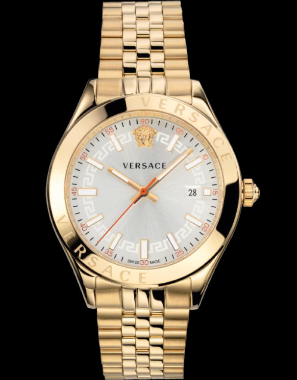  Shop Authentic Versace Hellenyium Analog White Dial Gold Steel Strap Watch for Men - VEVK00720 - Luxxuri