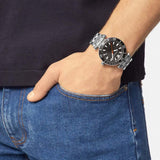  Shop Authentic Versace Greca Sport Quartz Black Dial Silver Steel Strap Watch For Men - VEZ300321 - Luxxuri