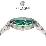  Shop Authentic Versace Greca Sport Quartz Green Dial Silver Steel Strap Watch For Men - VEZ300421 - Luxxuri