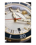  Shop Authentic Versace Greca Sport Quartz White Dial Two Tone Steel Strap Watch For Men - VEZ300521 - Luxxuri