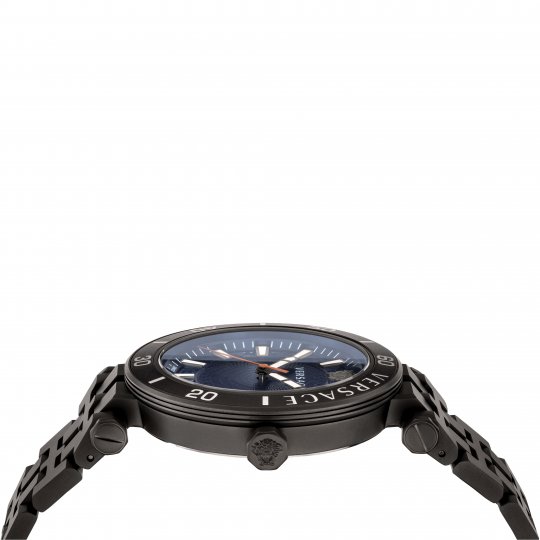  Shop Authentic Versace Greca Sport Quartz Black Dial Black Steel Strap Watch For Men - VEZ300621 - Luxxuri