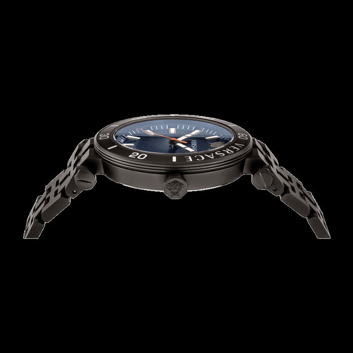  Shop Authentic Versace Greca Sport Quartz Black Dial Black Steel Strap Watch For Men - VEZ300621 - Luxxuri
