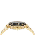 Versace Greca Sport Quartz Black Dial Gold Steel Strap Watch for Men - VEZ300721