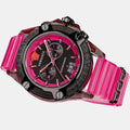  Shop Authentic Versace Icon Active Chronograph Quartz Black Dial Pink Rubber Strap Watch For Men - VEZ700221 - Luxxuri