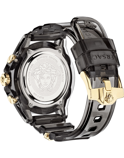  Shop Authentic Versace Icon Active Chronograph Black Dial Black Steel Strap Watch for Men - VEZ700421 - Luxxuri