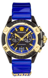  Shop Authentic Versace Icon Active Chronograph Black Dial Blue Rubber Strap Watch For Men  VEZ700521 - Luxxuri