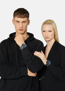  Shop Authentic Versace icon Active Chronograph Black Dial Black Silicone Strap Watch For Men - VEZ700622 - Luxxuri