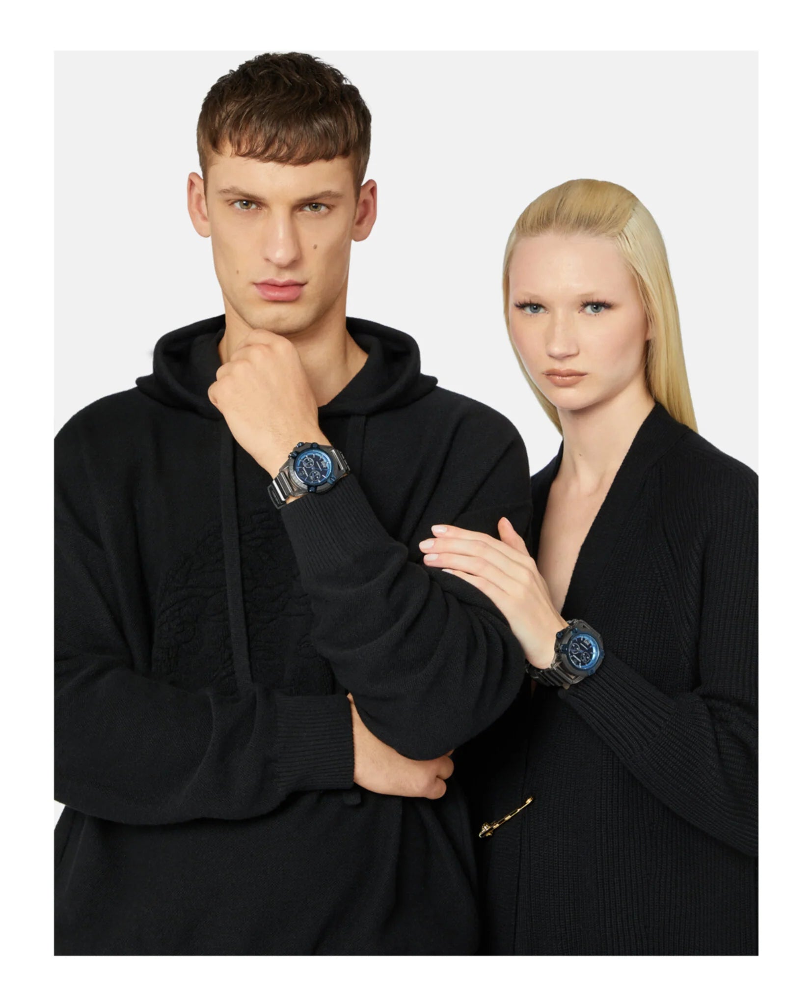  Shop Authentic Versace icon Active Chronograph Black Dial Black Silicone Strap Watch For Men - VEZ700622 - Luxxuri