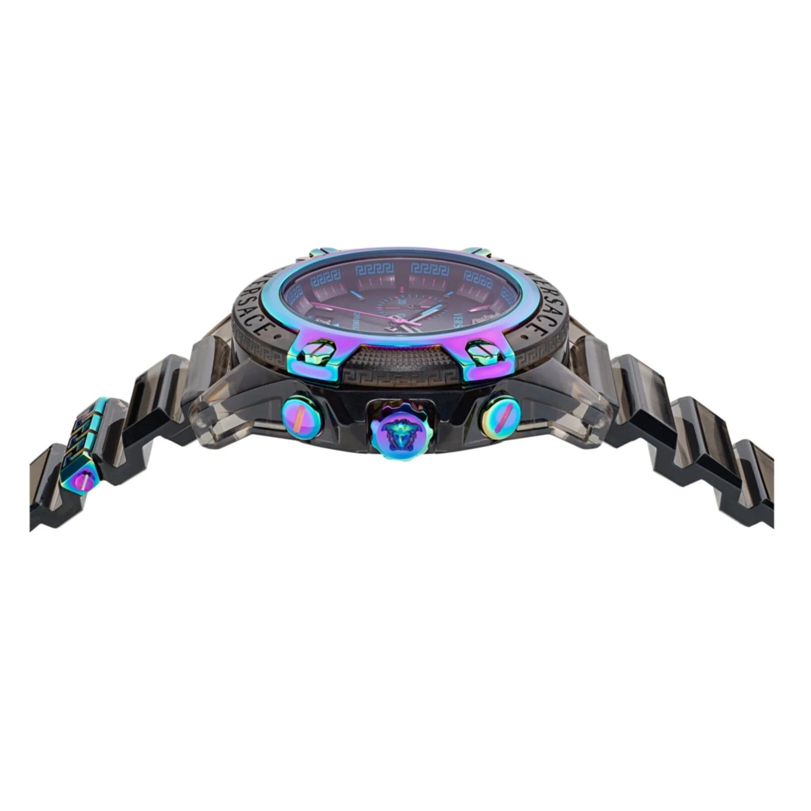  Shop Authentic Versace Icon Active Chronograph Quartz Black Dial Black Steel Strap Watch For Men - VEZ701022 - Luxxuri