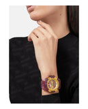  Shop Authentic Versace Icon Active Chronograph Quartz Gold Dial Red Leather Strap Watch For Men - VEZ701222 - Luxxuri