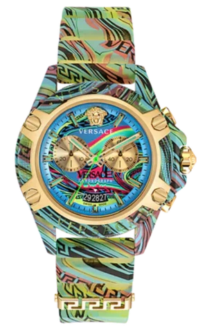  Shop Authentic Versace Icon Active Chronograph Blue Dial Green Rubber Strap Watch For Men - VEZ701322 - Luxxuri