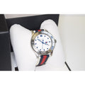  Shop Authentic Gucci G Timeless Quartz White Dial Two Tone Nylon Strap Watch for Men - YA126239 - Luxxuri