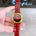  Shop Authentic Versace Shadov Quartz Red Dial Red Leather Strap Watch for Women - VEBM00918 - Luxxuri