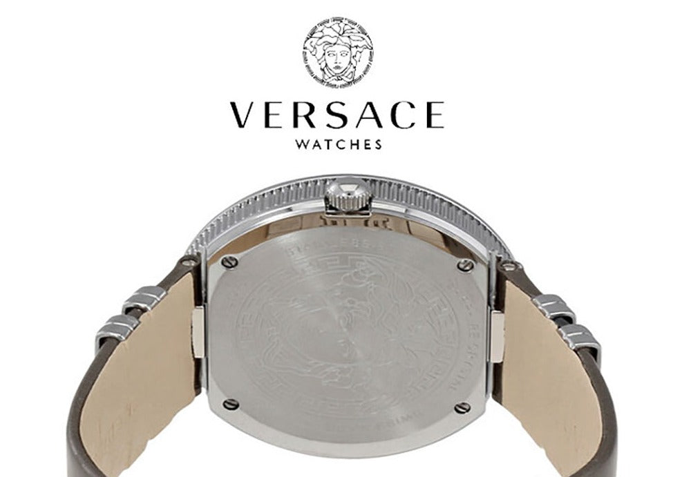  Shop Authentic Versace V Metal Icon Silver Dial Silver & Grey Strap Watch for Women - VLC120016 - Luxxuri