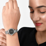  Shop Authentic Guess Chelsea Crystals Black Dial Silver Mesh Bracelet Watch For Women  - W0647L5 - Luxxuri