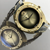  Shop Authentic Versace Shadov Quartz Gold Dial Black Leather Strap Watch for Women - VEBM01118 - Luxxuri