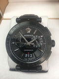  Shop Authentic Versace V-Racer Aion Chronograph Black Dial Black Leather Strap Watch for Men - VBR030017 - Luxxuri
