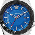  Shop Authentic Versace Chain Reaction Quartz Blue Dial Blue & Black Leather Strap Watch for Men - VEDY00119 - Luxxuri