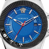  Shop Authentic Versace Chain Reaction Quartz Blue Dial Blue & Black Leather Strap Watch for Men - VEDY00119 - Luxxuri