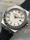  Shop Authentic Versace Chain Reaction Quartz White Dial Black Rubber Strap Watch for Men - VEDY00219 - Luxxuri