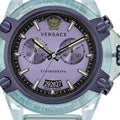  Shop Authentic Versace Icon Active Chronograph Purple Dial Blue Silicone Strap Watch For Men - VEZ701523 - Luxxuri