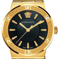  Shop Authentic Versace Greca Black Dial Black Leather Strap Watch for Women - VEVH00320 - Luxxuri