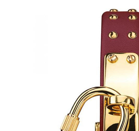  Shop Authentic Versace Medusa Lock Icon Gold Dial Red Leather Strap Watch for Women - VEDW00319 - Luxxuri