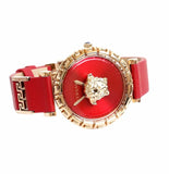  Shop Authentic Versace Palazzo Empire Greca Red Dial Red Leather Strap Watch for Women - VEDV00319 - Luxxuri