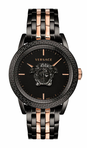  Shop Authentic Versace Palazzo Empire Black Dial Two Tone Steel Strap Watch for Men - VERD00618 - Luxxuri
