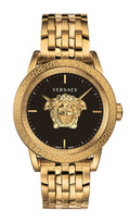  Shop Authentic Versace Palazzo Empire Black Dial Gold Steel Strap Watch for Men - VERD00818 - Luxxuri