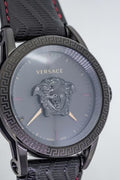 Shop Authentic Versace Palazzo Empire Black Dial Black Leather Strap Watch for Men - VERD00218 - Luxxuri