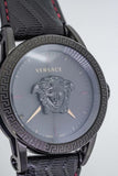  Shop Authentic Versace Palazzo Empire Black Dial Black Leather Strap Watch for Men - VERD00218 - Luxxuri