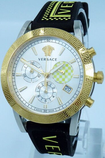  Shop Authentic Versace Sports Tech Chronograph Silver Dial Black Rubber Strap Watch for Women - VELT00519 - Luxxuri