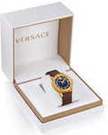  Shop Authentic Versace Code Quartz Blue Dial Brown Leather Strap Watch For Men - VEPO00220 - Luxxuri