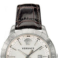  Shop Authentic Versace Univers White Dial Brown Leather Strap Watch for Men - VEBK00118 - Luxxuri