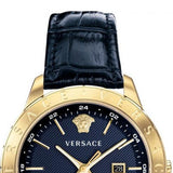  Shop Authentic Versace Univers Navy Blue Dial Navy Blue Leather Strap Watch for Men - VEBK00318 - Luxxuri
