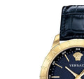  Shop Authentic Versace Univers Navy Blue Dial Navy Blue Leather Strap Watch for Men - VEBK00318 - Luxxuri