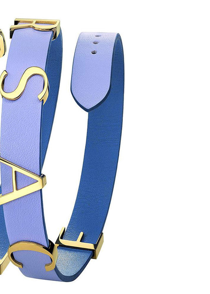 Versace V-Flare Silver Dial Purple Leather Strap Watch for Women - VEBN00318