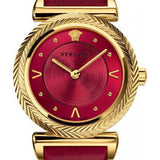  Shop Authentic Versace V-Motif Red Dial Red Leather Strap Watch for Women - VERE00418 - Luxxuri