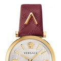  Shop Authentic Versace V-Twist Silver Dial Red Leather Strap Watch for for Women - VELS00519 - Luxxuri