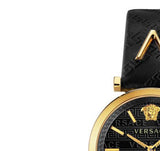  Shop Authentic Versace V-Twist Black Dial Black Leather Strap Watch for Women - VELS00619 - Luxxuri