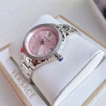  Shop Authentic Versace Hellenyium Pink Dial Silver Steel Strap Watch for Women - V12010015 - Luxxuri