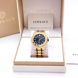  Shop Authentic Versace Chain Reaction Quartz Black Dial Two Tone Steel Strap Watch for Men - VEDY00619 - Luxxuri