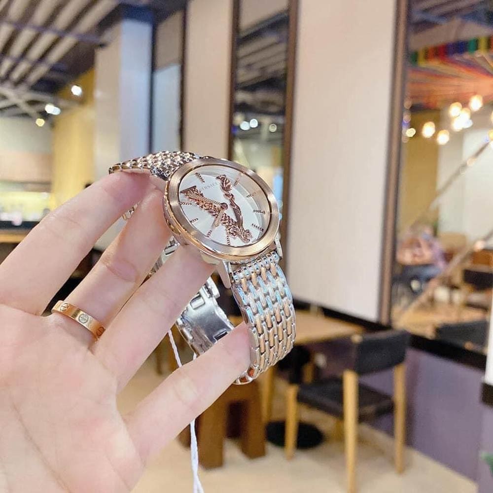  Shop Authentic Versace Virtus Quartz White Dial Two Tone Steel Strap Watch for Women - VEHC00519 - Luxxuri