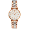 Shop Authentic Versace V-Twist White Dial Two Tone Mesh Bracelet Watch for Women - VELS00719 - Luxxuri