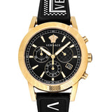 Shop Authentic Versace Sports Tech Chronograph Black Dial Black Rubber Strap Watch for Men - VELT00119 - Luxxuri