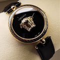  Shop Authentic Versace Palazzo Empire Black Dial Black Leather Strap Watch for Women - VCO020017 - Luxxuri