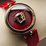  Shop Authentic Versace Palazzo Empire Red Dial Red Leather Strap Watch for Women - VCO120017 - Luxxuri